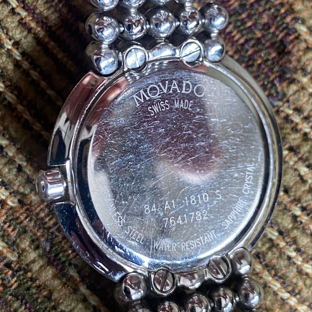 Authentic Movado Mirrored Dial Diamond Bezel 28MM Trembrilli Ladies Dress Watch! - Picture 13 of 16
